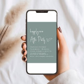 Gelukkig ooit na Sage Green Wedding Reception Kaart