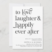 Gelukkig ooit na script Casual bruiloft Kaart (Voorkant)