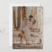 Gelukkig ooit na script overlay foto bruiloft aankondiging (Voorkant)