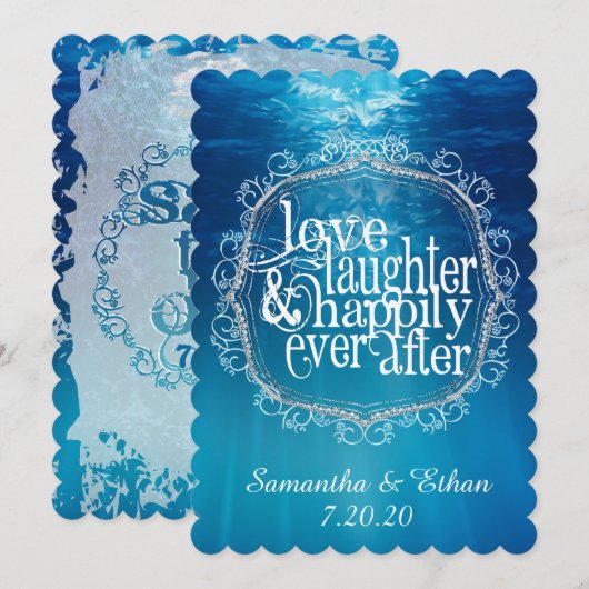 Gelukkig ooit na sparen de Datum Save The Date (Voorkant / Achterkant)