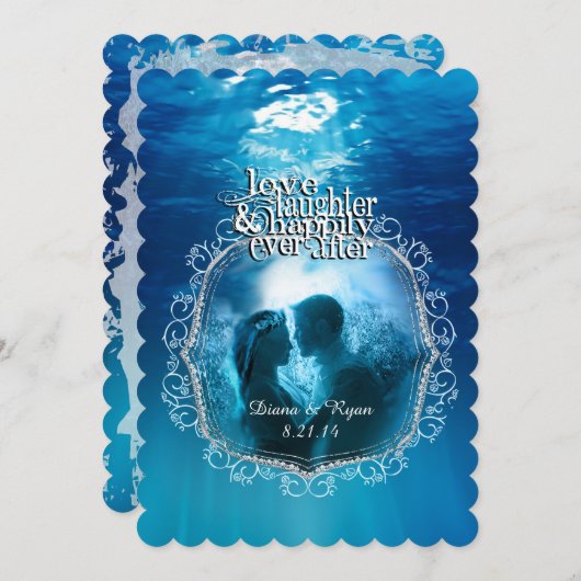 Gelukkig ooit na sparen de Datum Save The Date (Voorkant / Achterkant)