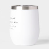 Gelukkig ooit na Stemless Thermische Wijn Tumbler (Achterkant)