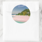 Gelukkig ooit na strand bruiloft gunst Stickers (Tas)
