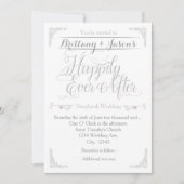 Gelukkig ooit na verhalenboek bruiloft uitnodiging (Voorkant)