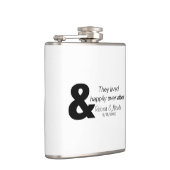 Gelukkig ooit na vinyl verpakte kolf heupfles (Rechts)