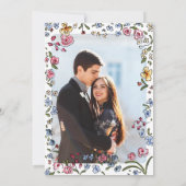 Gelukkig ooit na waterverf bloemenboog kaart (Achterkant)