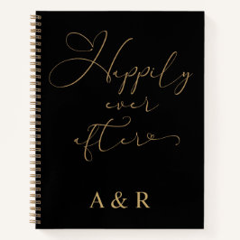 Gelukkig ooit na Wedding Planner Gold Monogram Notitieboek