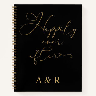Gelukkig ooit na Wedding Planner Gold Monogram Notitieboek