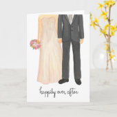 Gelukkig ooit na wenskaart kaart (Gele Bloem)