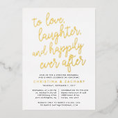 Gelukkig Ooit | repetitief diner Folie Uitnodiging (Voorkant)