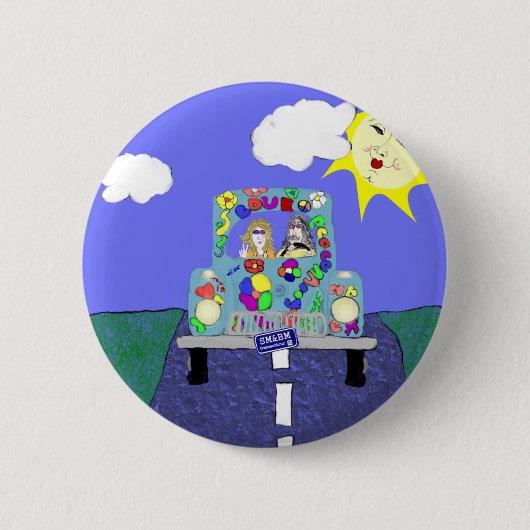 Gelukkig Ooit Ronde Button 5,7 Cm (Voorkant)