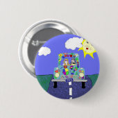 Gelukkig Ooit Ronde Button 5,7 Cm (Voorkant /achterkant)