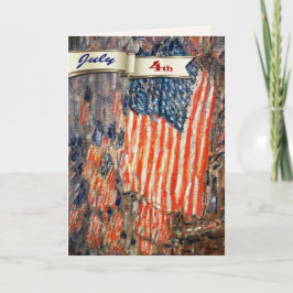 Gelukkig op 4 juli. Aangepast voor fijne kunst Feestdagen Kaart