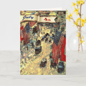 Gelukkig op 4 juli. Aangepast voor fijne kunst Kaart (Gele Bloem)