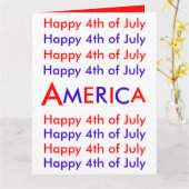 Gelukkig op 4 juli, Amerika, Wenskaart Kaart (Gele Bloem)