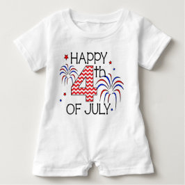 Gelukkig op 4 juli Baby Romper