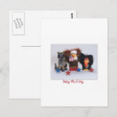 Gelukkig op 4 juli!!!! briefkaart (Voorkant / Achterkant)