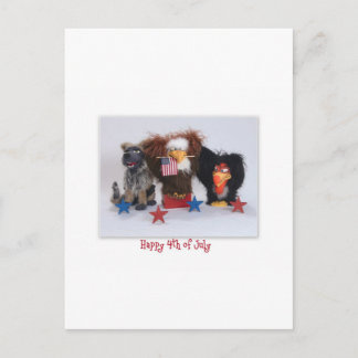 Gelukkig op 4 juli!!!! briefkaart