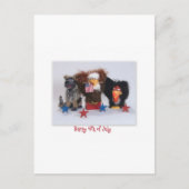 Gelukkig op 4 juli!!!! briefkaart (Voorkant)