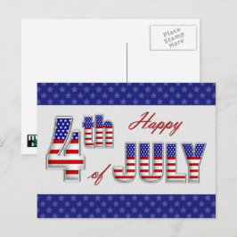 Gelukkig op 4 juli. Briefkaarten voor patriottisch