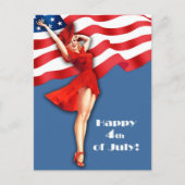 Gelukkig op 4 juli.  Briefkaarten voor pop-upontwe (Voorkant)