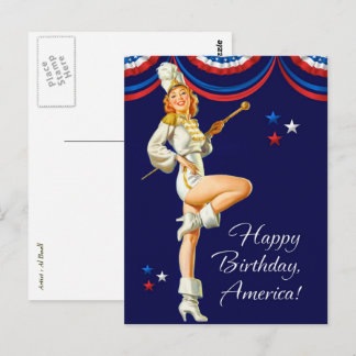 Gelukkig op 4 juli.  Briefkaarten voor pop-upontwe