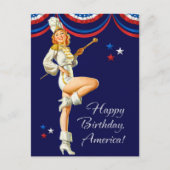 Gelukkig op 4 juli.  Briefkaarten voor pop-upontwe (Voorkant)