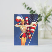 Gelukkig op 4 juli.  Briefkaarten voor pop-upontwe (Staand voorkant)
