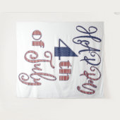 Gelukkig op 4 juli decor Stars and Stripes Wandkleed (Voorkant (horizontaal))