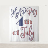 Gelukkig op 4 juli decor Stars and Stripes Wandkleed (Voorkant)