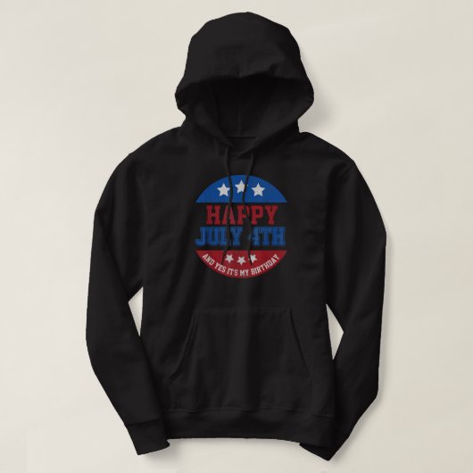 Gelukkig op 4 juli en het is Mijn verjaardag - Ona Hoodie (Design voorkant)