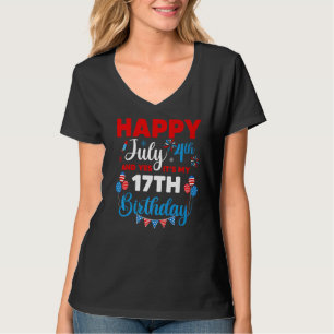 Gelukkig op 4 juli en ja het is mijn 17e verjaarda t-shirt