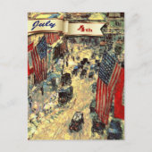 Gelukkig op 4 juli. Fine Art Briefkaart (Voorkant)