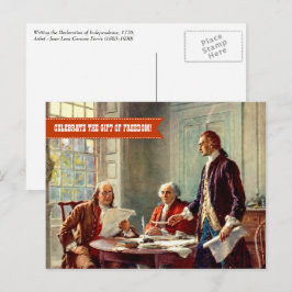Gelukkig op 4 juli. Fine Art Briefkaart