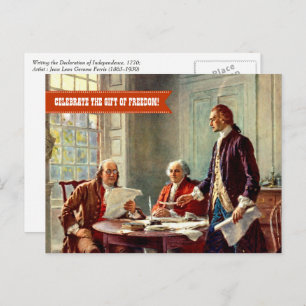 Gelukkig op 4 juli. Fine Art Briefkaart