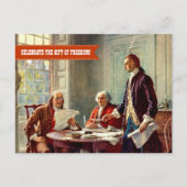 Gelukkig op 4 juli. Fine Art Briefkaart (Voorkant)