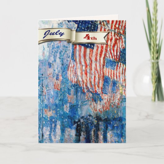 Gelukkig op 4 juli. Fine Art Custom Kaart (Voorkant)