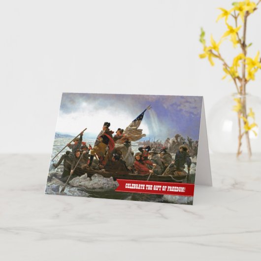 Gelukkig op 4 juli. Fine Art Kaart (Gele Bloem)