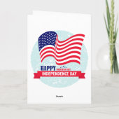 Gelukkig op 4 juli Franse Bulldog Feestdagen Kaart (Achterkant)