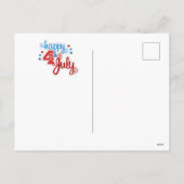 Gelukkig op 4 juli Franse Bulldog Feestdagenkaart (Achterkant)