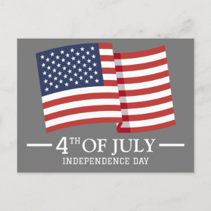 Gelukkig op 4 juli Independence Day Amerikaanse vl Briefkaart