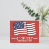 Gelukkig op 4 juli Independence Day Amerikaanse vl Briefkaart (Staand voorkant)