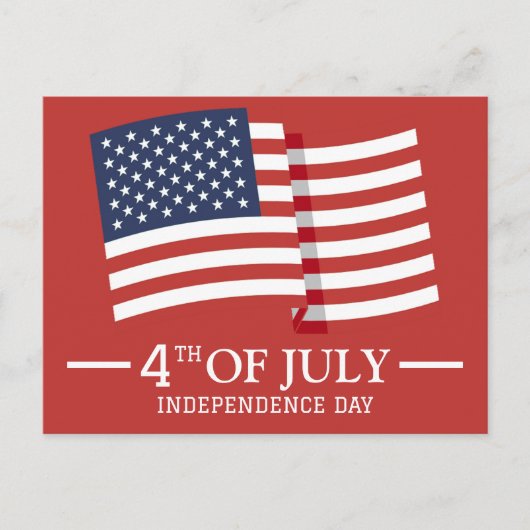 Gelukkig op 4 juli Independence Day Amerikaanse vl Briefkaart (Voorkant)