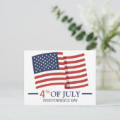 Gelukkig op 4 juli Independence Day Amerikaanse vl Briefkaart (Staand voorkant)