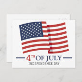 Gelukkig op 4 juli Independence Day Amerikaanse vl Briefkaart (Voorkant / Achterkant)