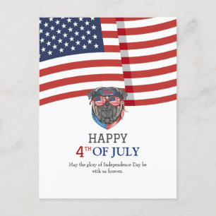 Gelukkig op 4 juli Independence Day Amerikaanse vl Briefkaart