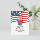 Gelukkig op 4 juli Independence Day Amerikaanse vl Briefkaart (Staand voorkant)