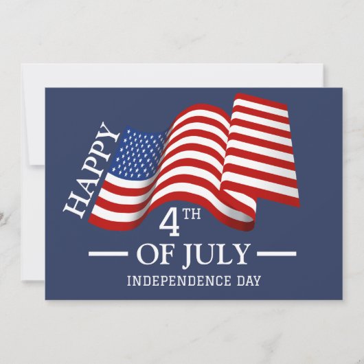 Gelukkig op 4 juli Independence Day Amerikaanse vl Feestdagenkaart (Voorkant)