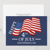 Gelukkig op 4 juli Independence Day Amerikaanse vl Feestdagenkaart (Voorkant / Achterkant)
