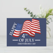 Gelukkig op 4 juli Independence Day Amerikaanse vl Feestdagenkaart (Staand voorkant)